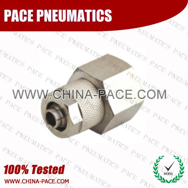 Female Straight Two Touch Fittings, Push On Fittings, Rapid Fittings For Plastic Tube, Brass Air Fittings